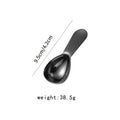 Stainless Steel Short Handle Measuring Spoon – Coffee & Baking Measuring Spoon Qme black M