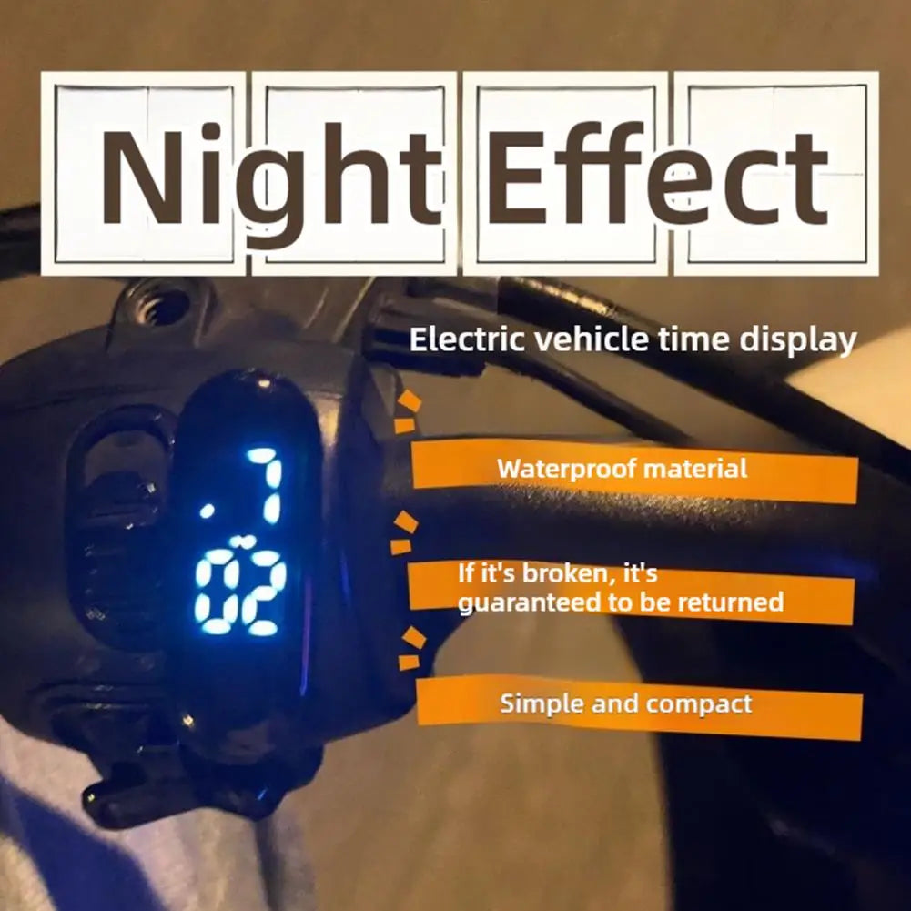 Waterproof Onboard Digital LED Clock for Motorcycle & Scooter Onboard Vehicle Clock Qme