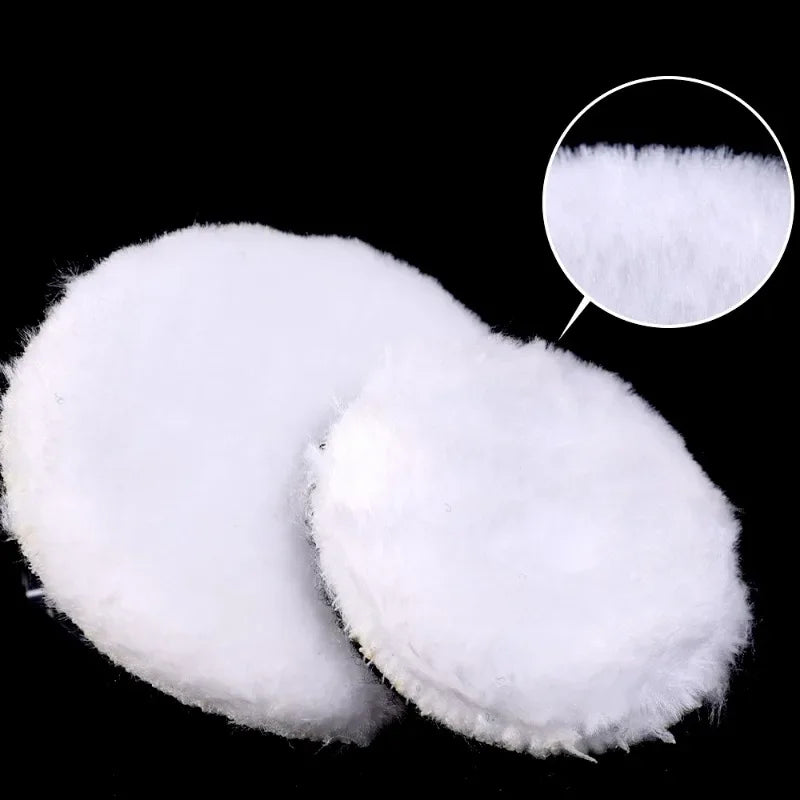 Car Polishing Wool Sponge Pad 3–6 Inch | Auto Wax Buffing Disk Car Polishing Pad Qme