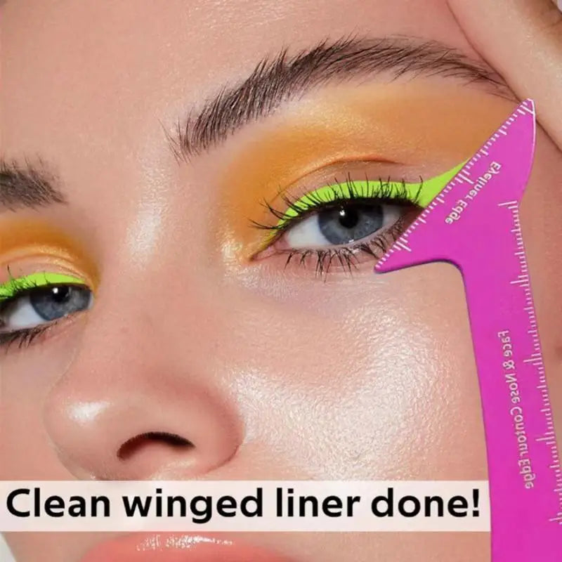 Reusable Eyeliner Stencil Wing Tip Guide – Stainless Steel Eyeliner Stencil Tool Qst
