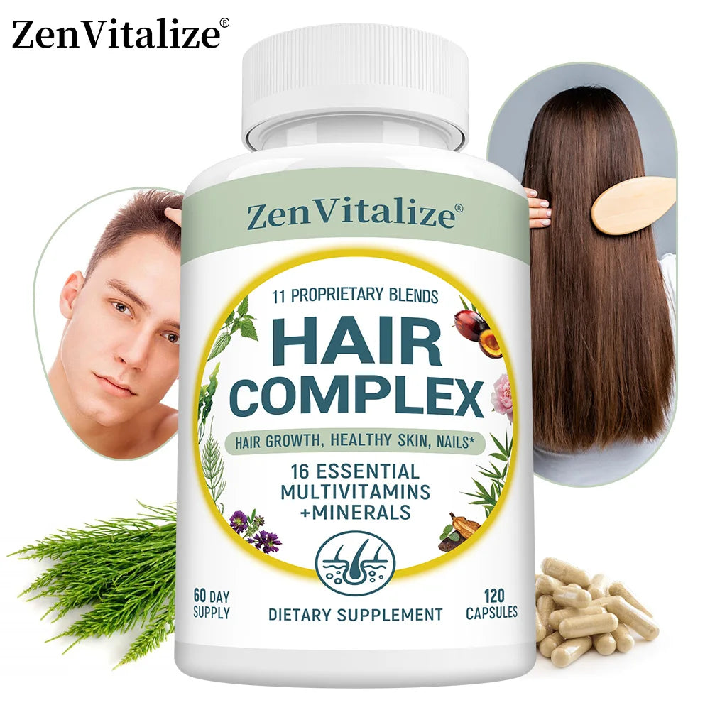 Hair Growth Supplement – Biotin, Vitamins A B C D E, Zinc & Iron 120ct Hair Growth Supplement Qst