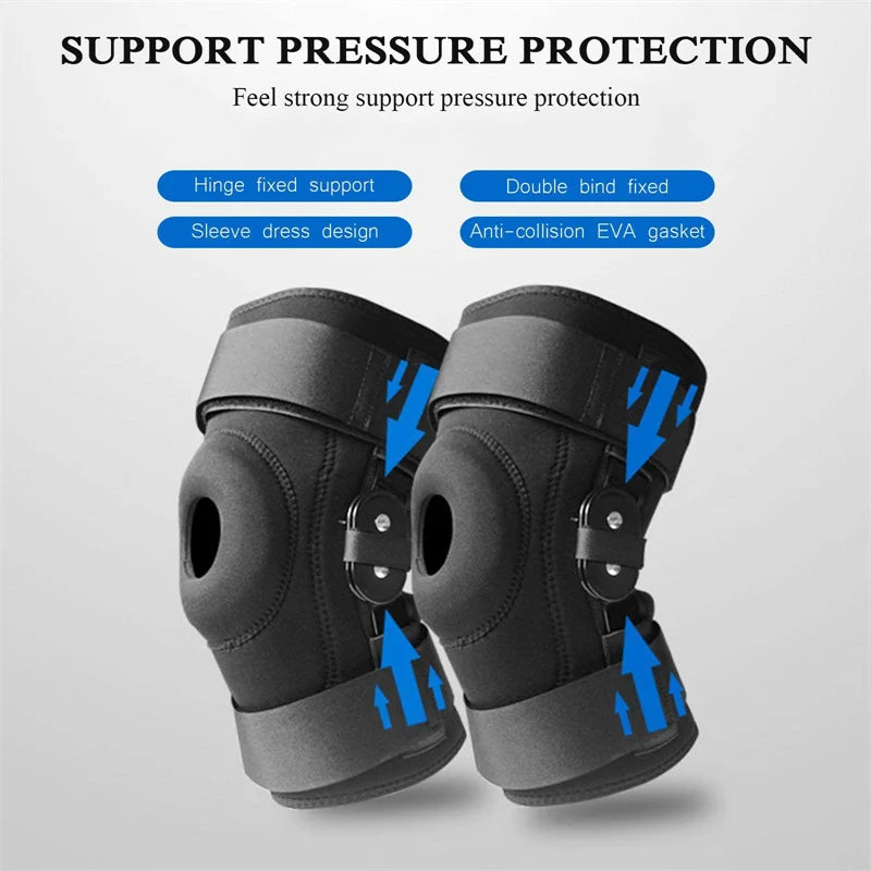 Hinged Knee Brace with Patella Stabilizer & Adjustable Strap Hinged Knee Brace Qst