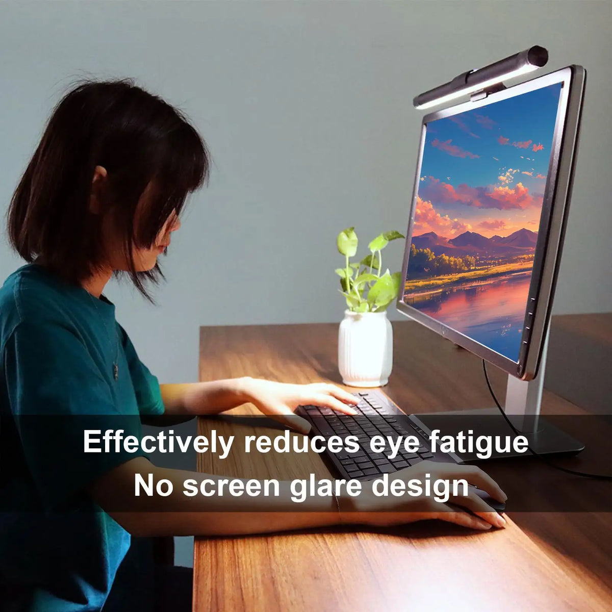 Monitor Light Bar – 3 Color Adjustable Anti-Glare Screen Lamp Monitor Light Bar Qme