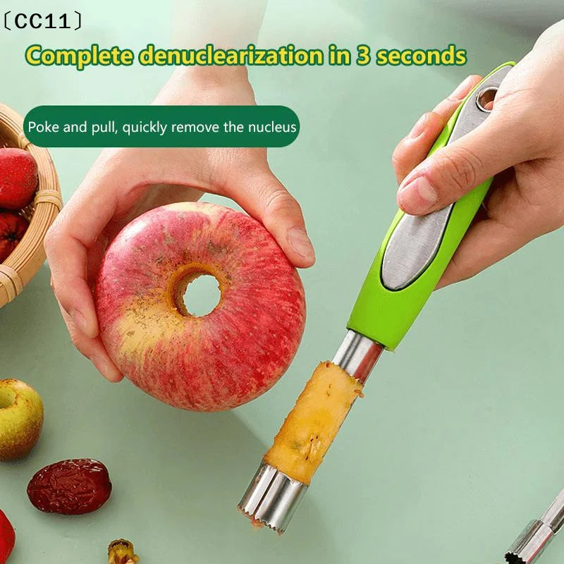 4-Piece Stainless Steel Fruit Pitting & Coring Tool Set Fruit Coring Tool Qme