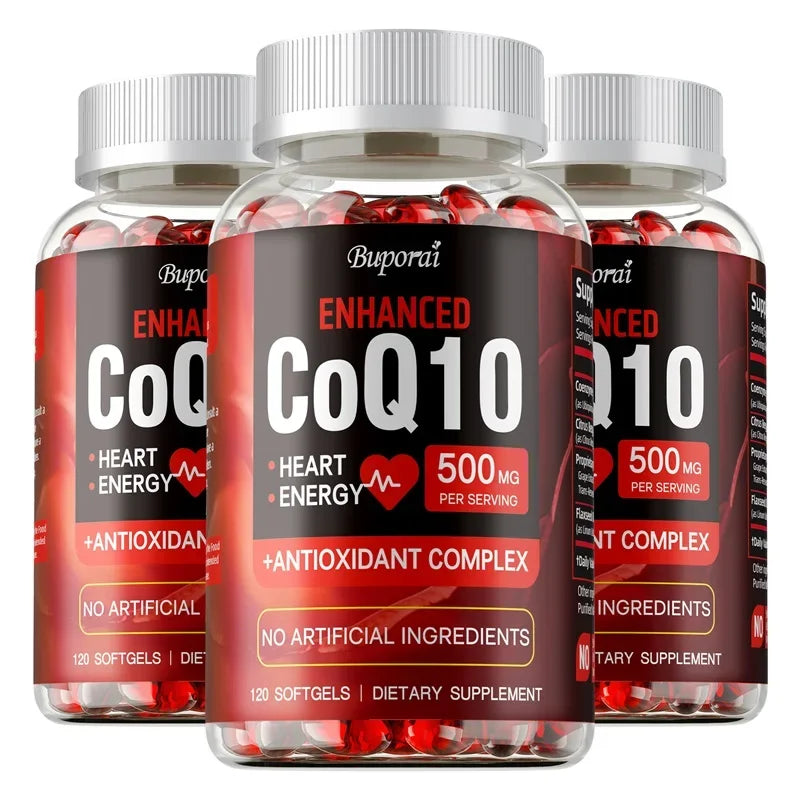 Xemenry CoQ10 500mg – Antioxidant & Energy Supplement CoQ10 Supplement Qst 120 Capsule-3bottles