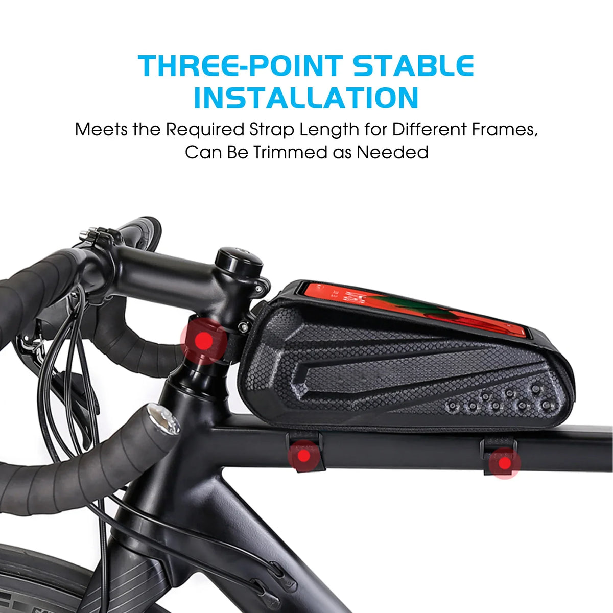 EVA Hardshell Bike Frame Bag – Rainproof Flip Cover | 1L Bike Frame Bag Qme