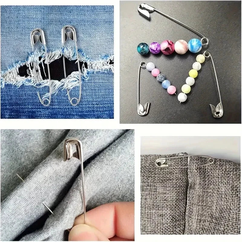 260-Piece Assorted Safety Pins Set – Large & Small Sewing Pins Sewing Safety Pins Qme