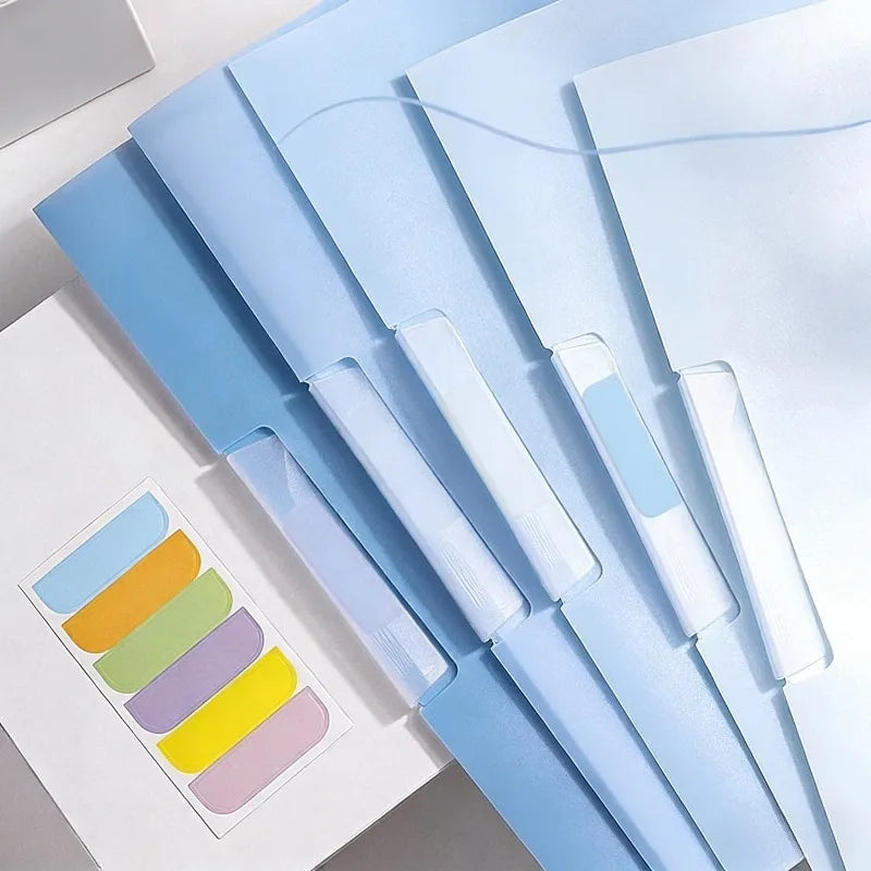 Gradient Document Folder Rotating Side-Opening Buckle | 5-Pack Document Folder Qme