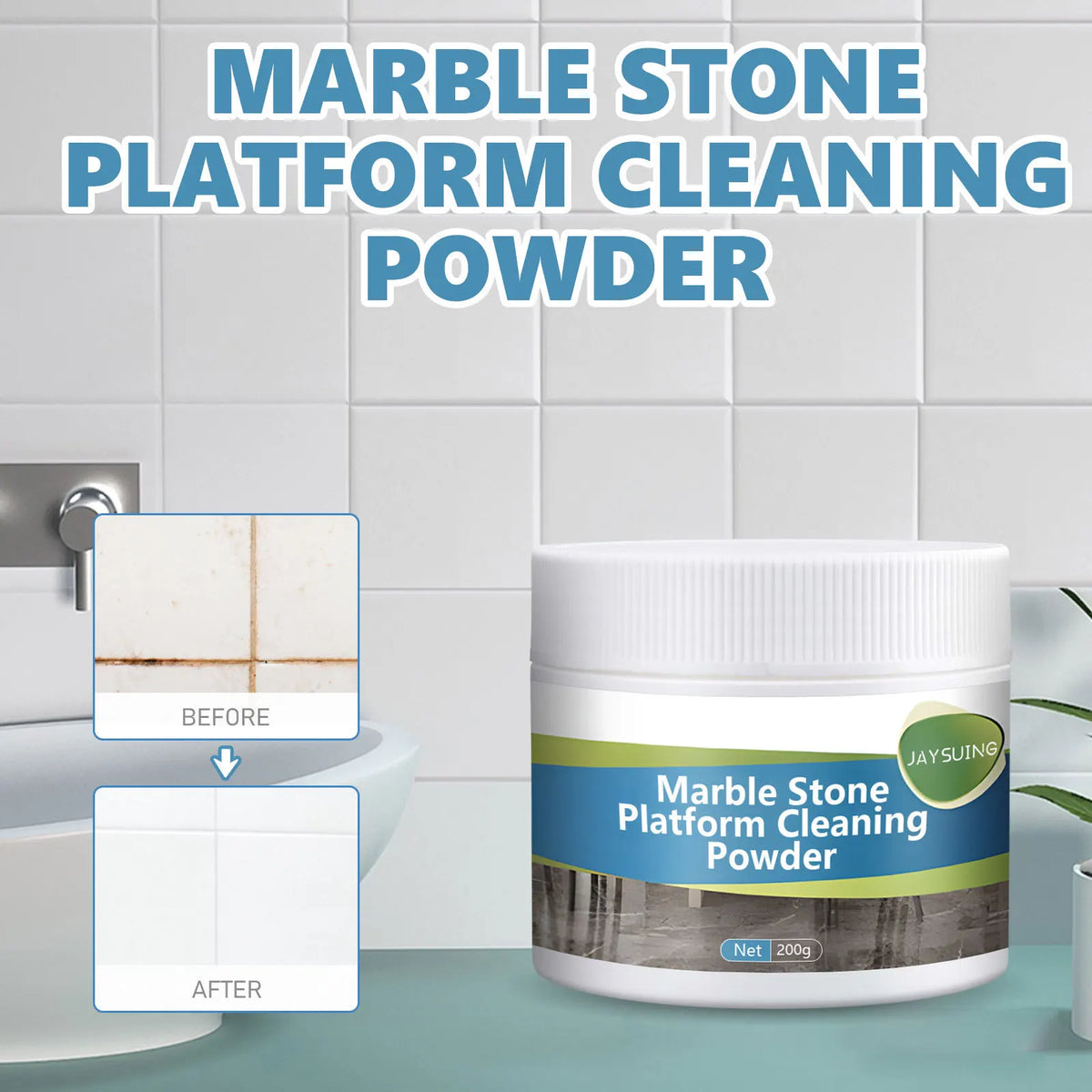 Stone & Tile Stain Remover – Mold, Oil & Grout Cleaner Tile & Stone Cleaner Qme