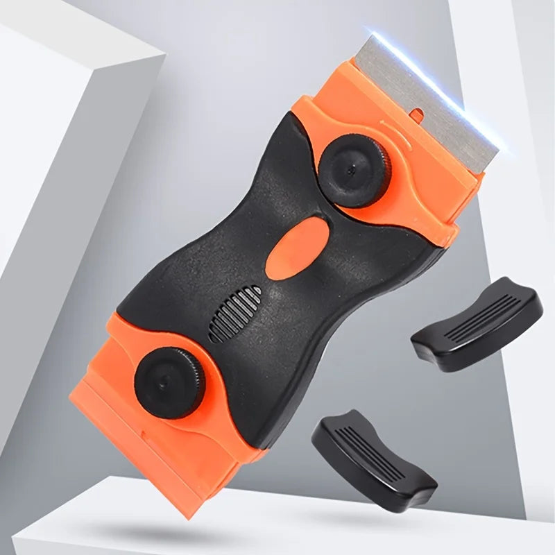 Double-Headed Car Film Glue Scraper Tool | Plastic Shovel Car Scraper Tool Qme black