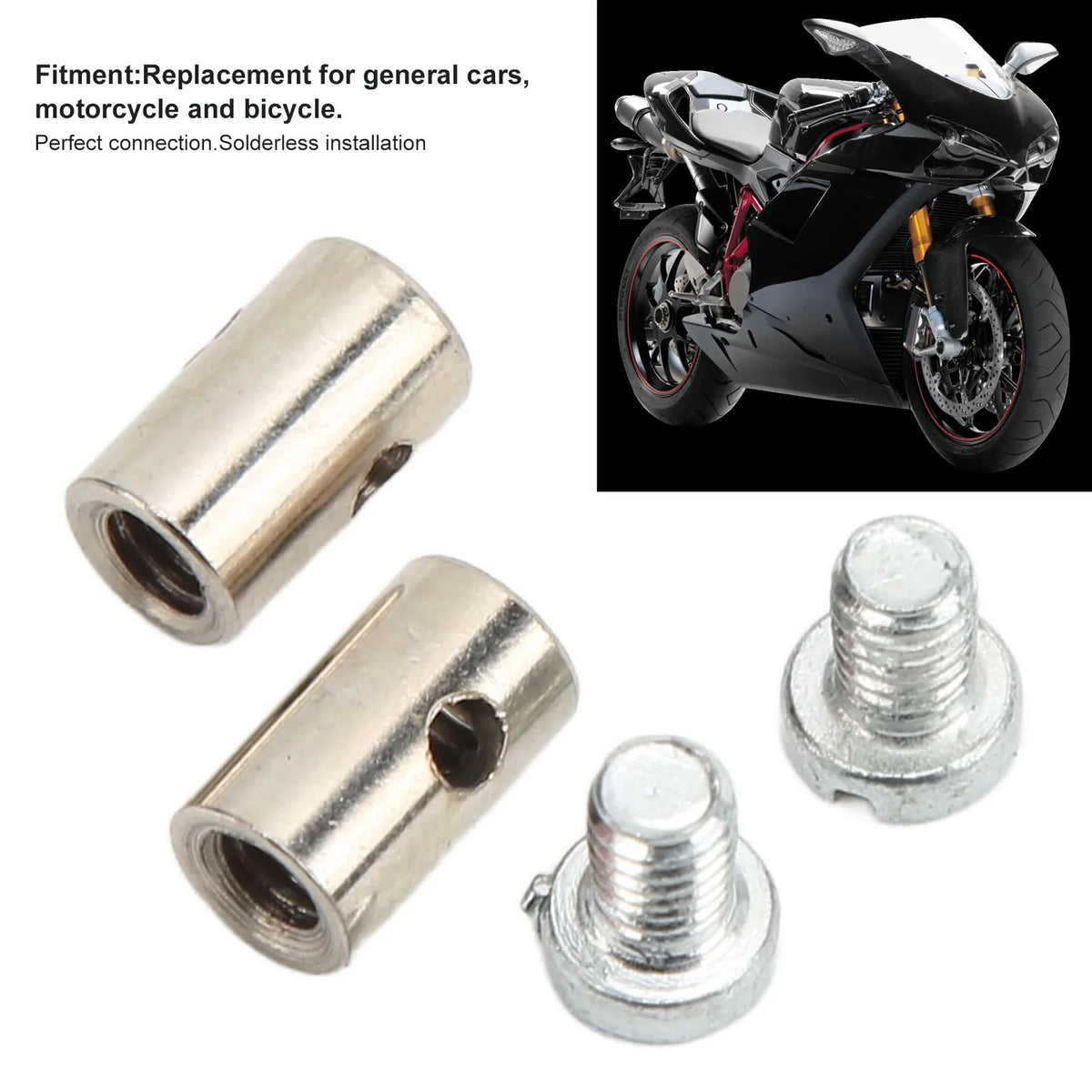 6mm Solderless Cable Nipples – Bike Brake & Throttle End Cable Nipple Connector Qst Default Title