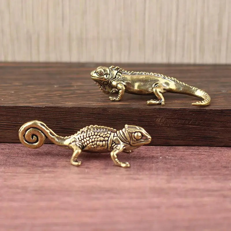 Antique Brass Animal Figurines – Small Home Decor Ornaments Decorative Figurine Qme