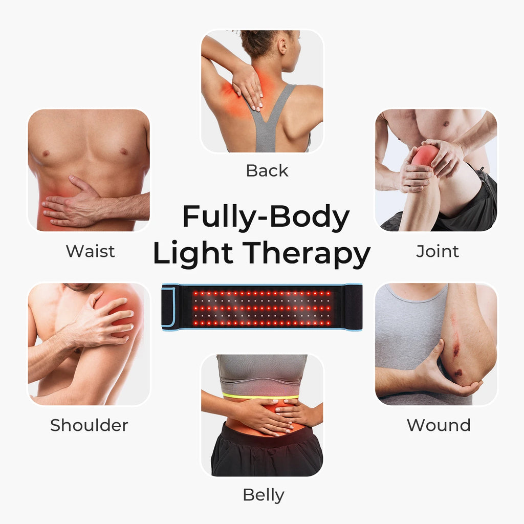 Red Light Therapy Belt – 100 LED 660nm & 850nm Infrared Wrap Light Therapy Belt Qst