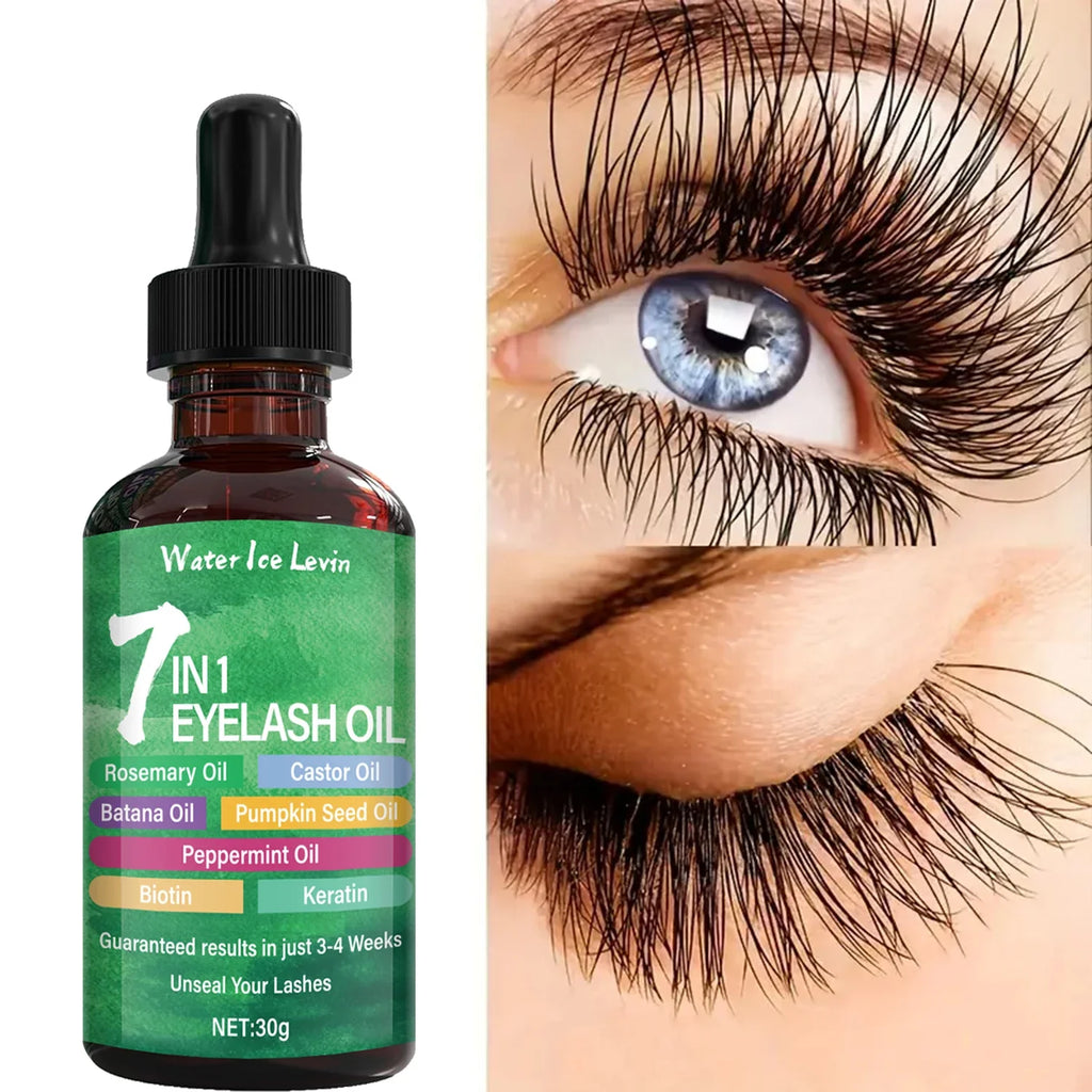 7-in-1 Eyelash Growth Oil | Bee Venom, Collagen & Castor Oil Eyelash Growth Serum Qme