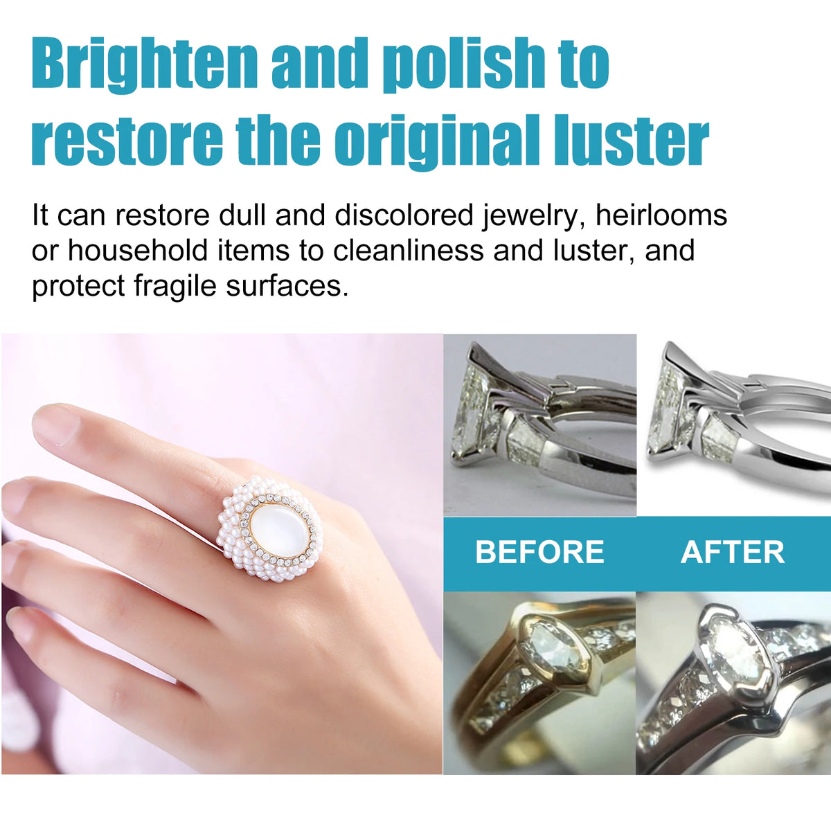 Jue-Fish 100ml Jewelry Cleaner Spray – Restore Shine & Anti-Oxidation Jewelry Cleaner Spray Qst