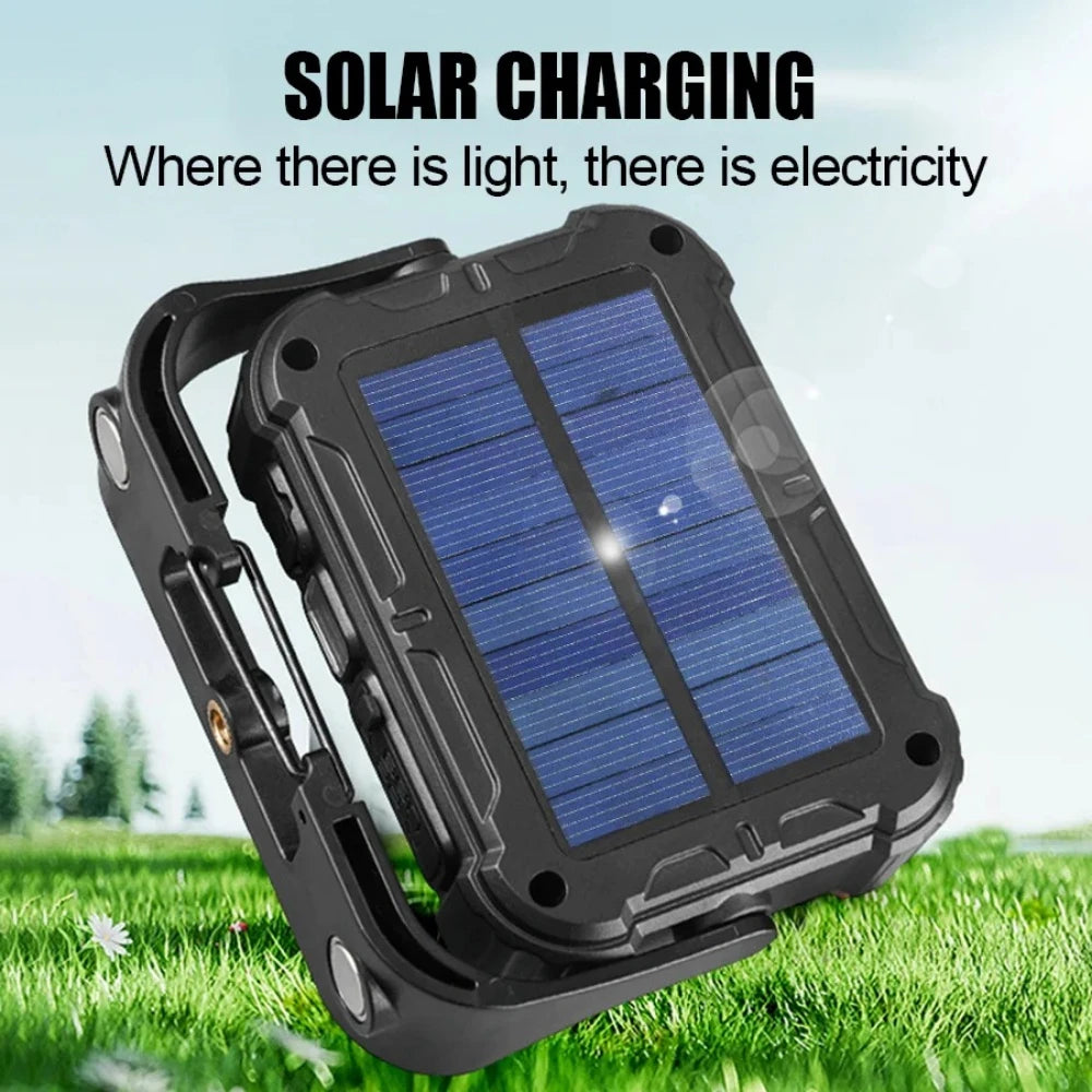 Solar Camping Lantern – Power Bank, Magnetic, Hook, LED Light Solar Camping Lantern Qst