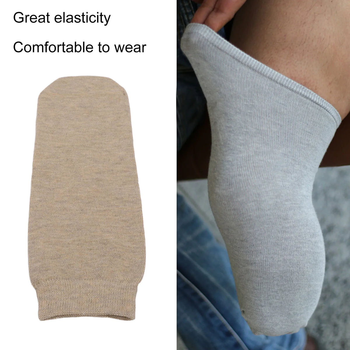 Stump Socks 5-Pack – Soft Breathable Elastic Cotton Prosthetic Stump Socks Qme