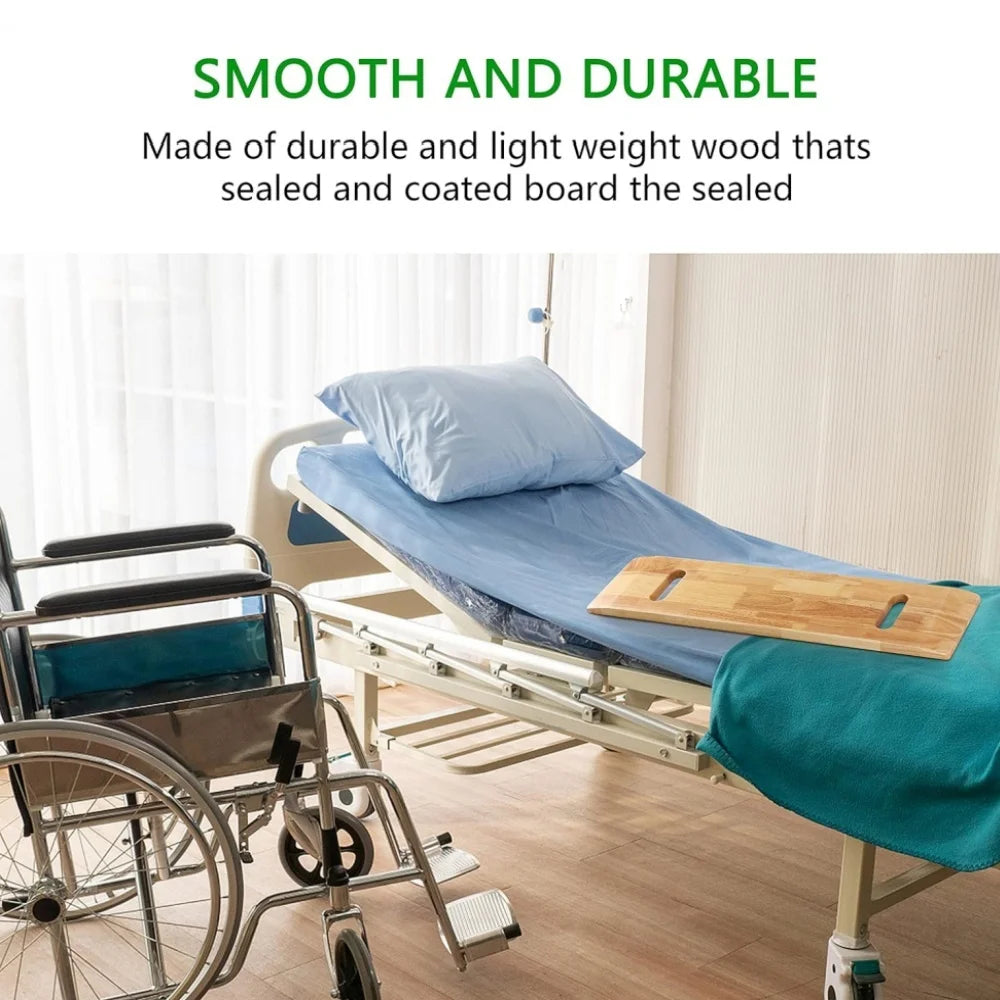 Hardwood Sliding Transfer Board for Wheelchair & Bed | VamsLuna Transfer Board Qst