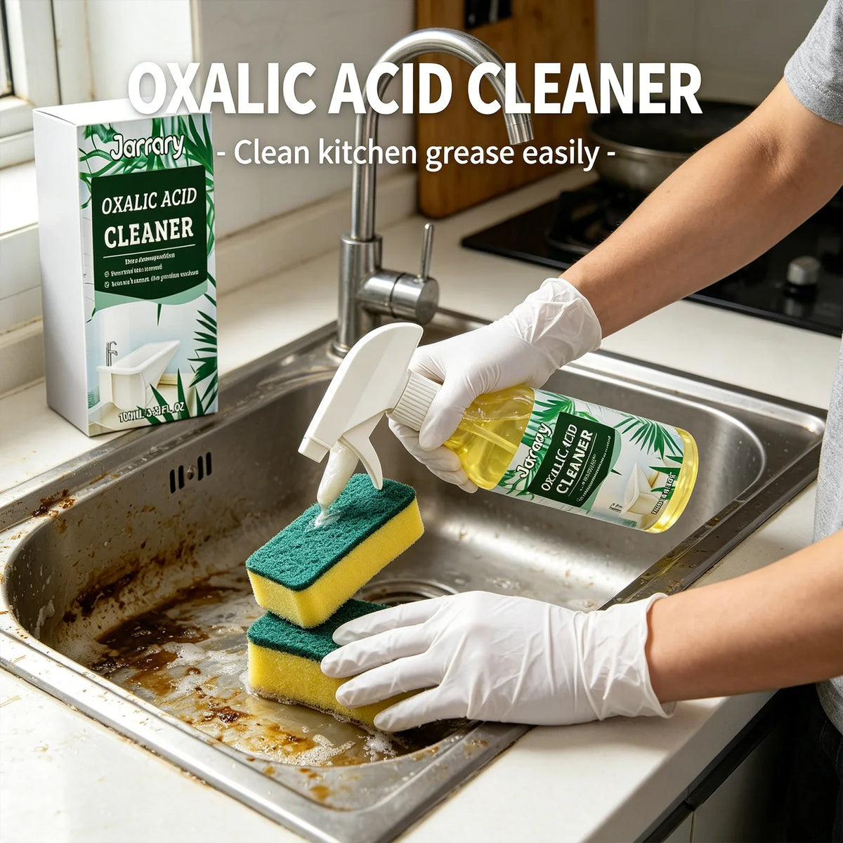 Oxalic Acid Cleaner Spray – Dissolves Limescale & Stains Household Cleaning Spray Qme