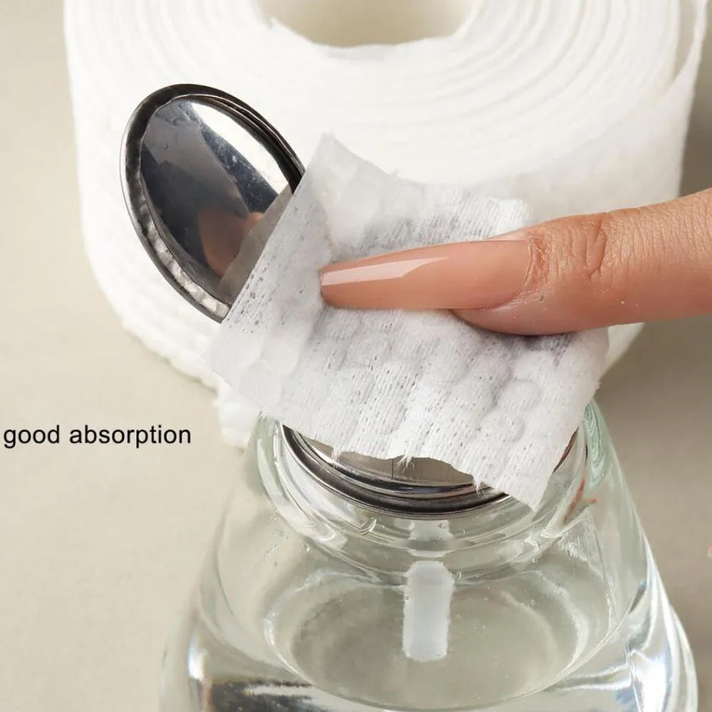 300-Roll Lint-Free Nail Cotton Wipes | UV Gel Polish Remover Nail Remover Wipes Qme