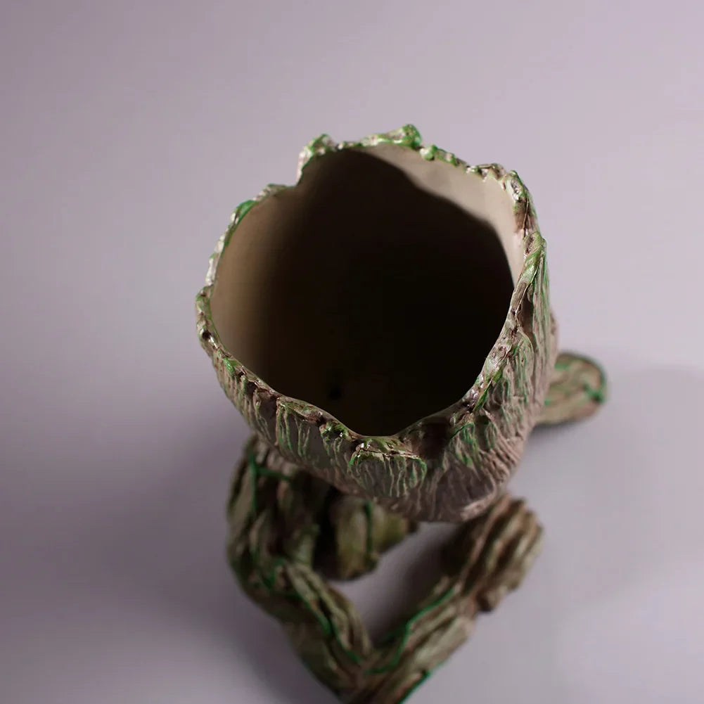 Decorative Flower Pot Figurine – Home & Office Desk Ornament Decorative Figurine Qme