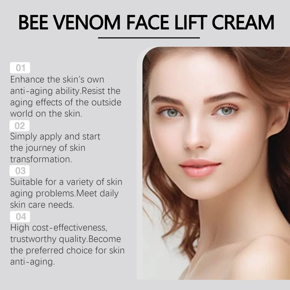 Hoygi Bee Venom Firming Face Cream – Daily Moisturizer 50g Face Moisturizer Cream Qst