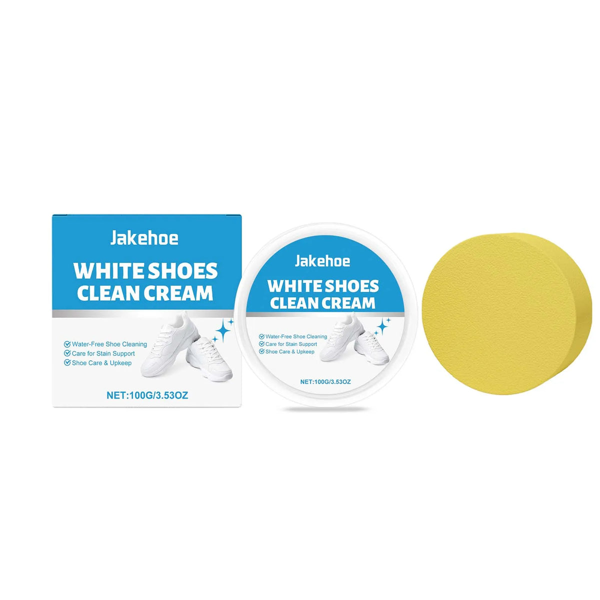 White Shoe Cleaning Cream – No-Rinse Stain & Odor Remover Shoe Cleaning Cream Qme 100g Boxed