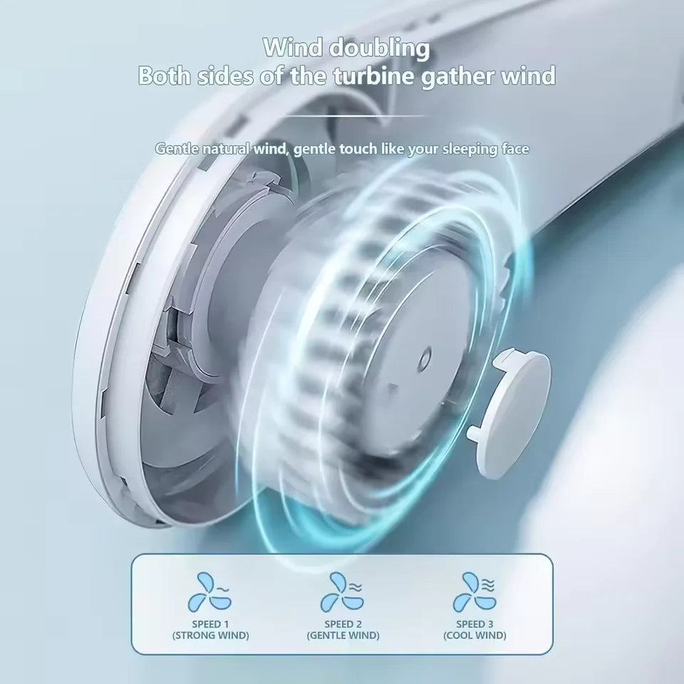 Portable Bladeless Neck Fan – USB Rechargeable Hands-Free Portable Neck Fan Qst