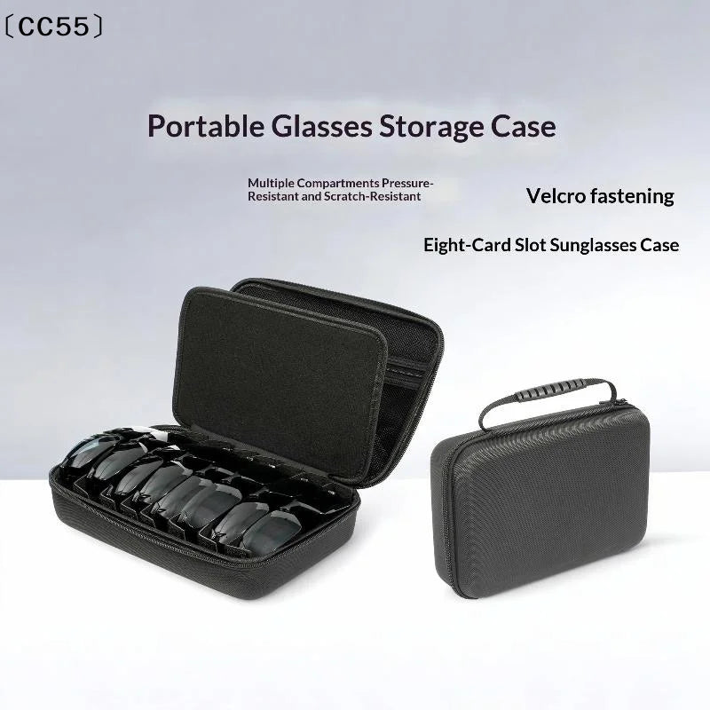 Travel Sunglasses Organizer Bag – 4/6/7/8 Grid EVA Case Sunglasses Organizer Bag Qst