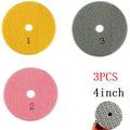 3-Step 4" Polishing Pads for Granite Marble Stone Concrete Stone Polishing Pads Qme Default Title