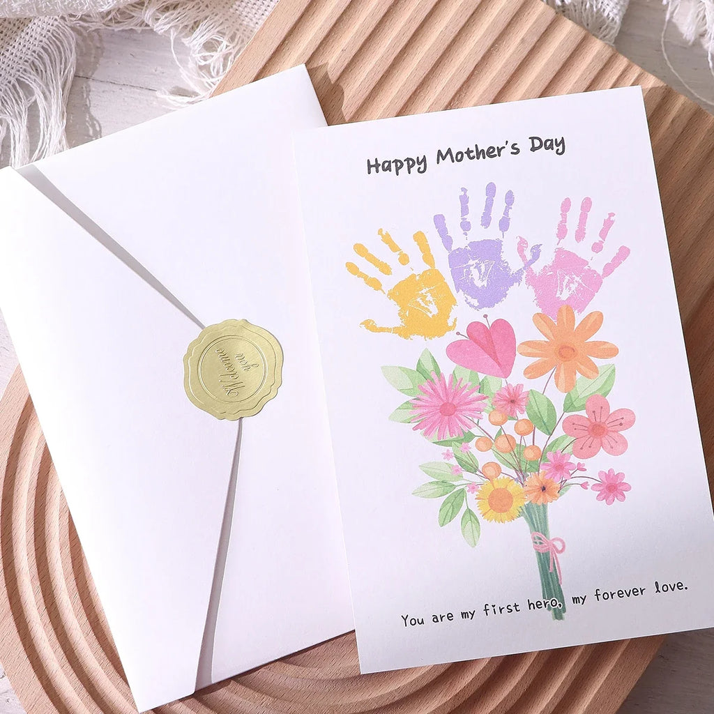 Mother's Day Greeting Card with Envelope – Floral Design Greeting Card Qme