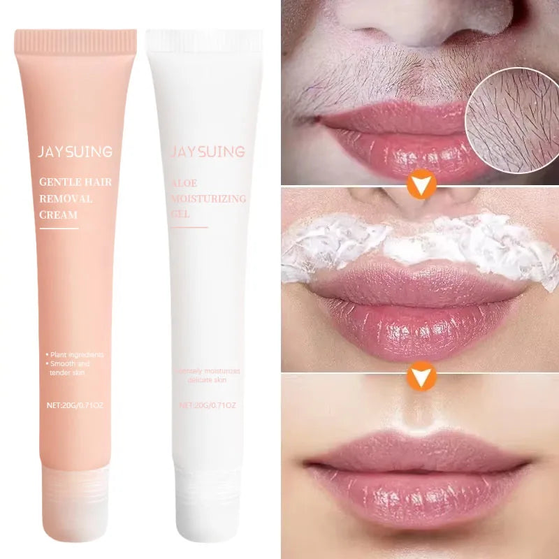 3-Minute Hair Removal Cream with Growth Inhibitor | Face & Lip Hair Removal Cream Qme