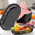 Plastic Food Serving Tray Basket – Burgers, Fries & Bread Food Serving Tray Qme 4