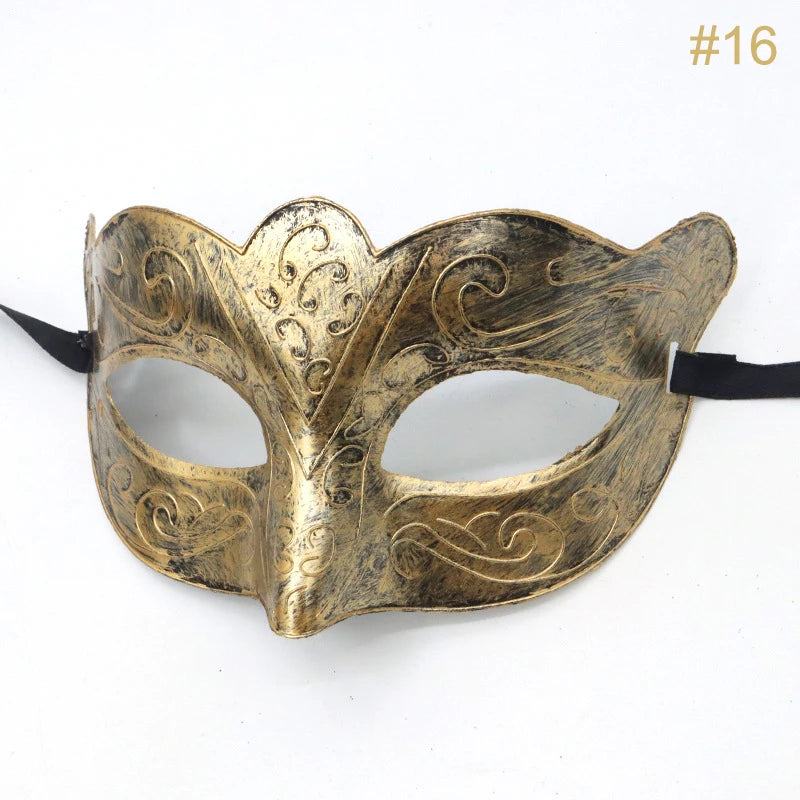 Vintage Masquerade Half Face Mask – Halloween & Party Costume Costume Mask Qst N16