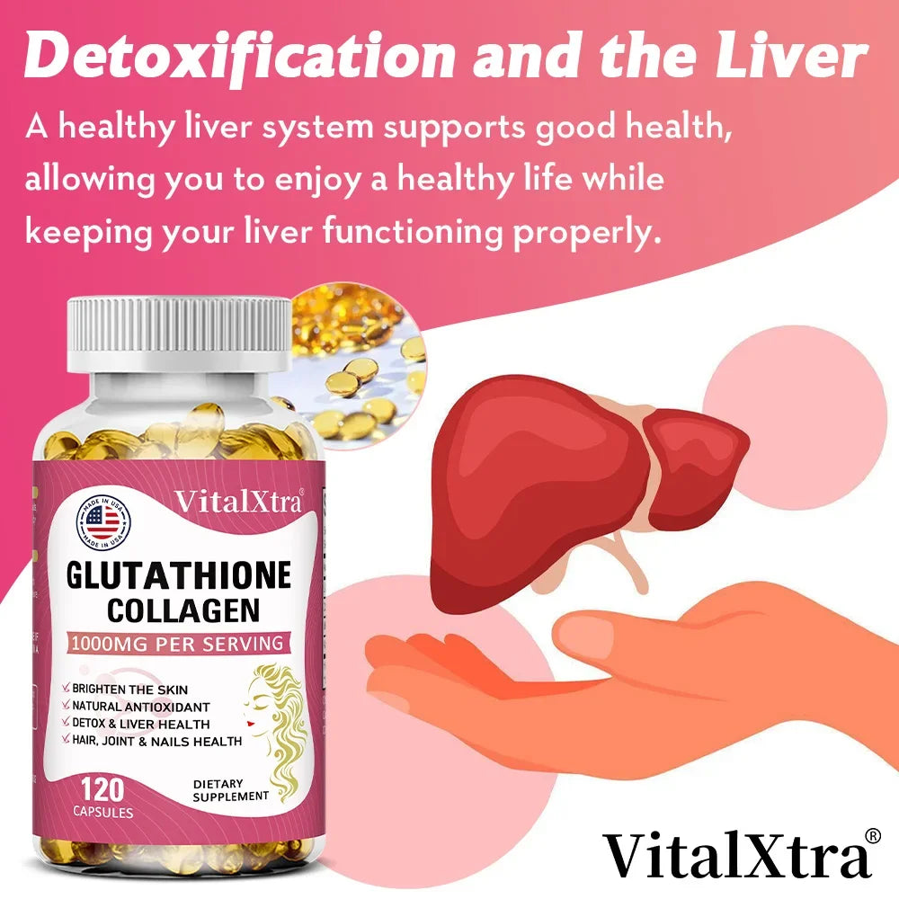 Glutathione & Collagen Supplement – 120 Capsules | SOOMIIG Dietary Supplement Qst