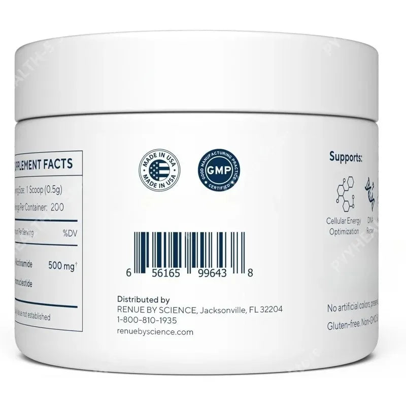 NMN Powder 100g – Nicotinamide Mononucleotide 500mg Per Serving NMN Supplement Powder Qst