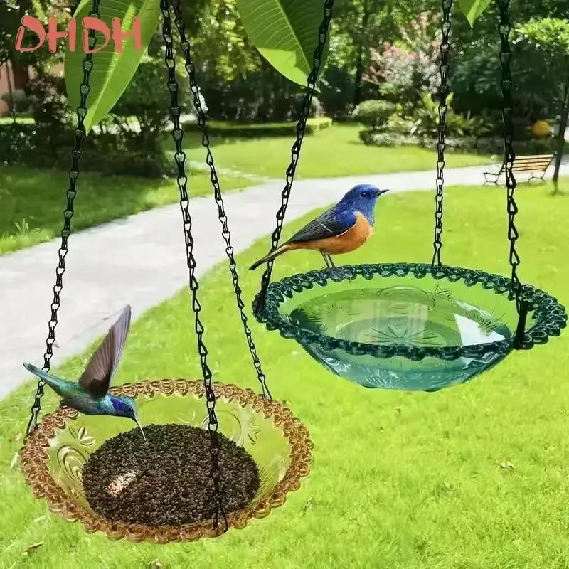 Hummingbird Feeder Bird Bath – Flower Shaped Hanging Birdbath Hanging Bird Bath Qme