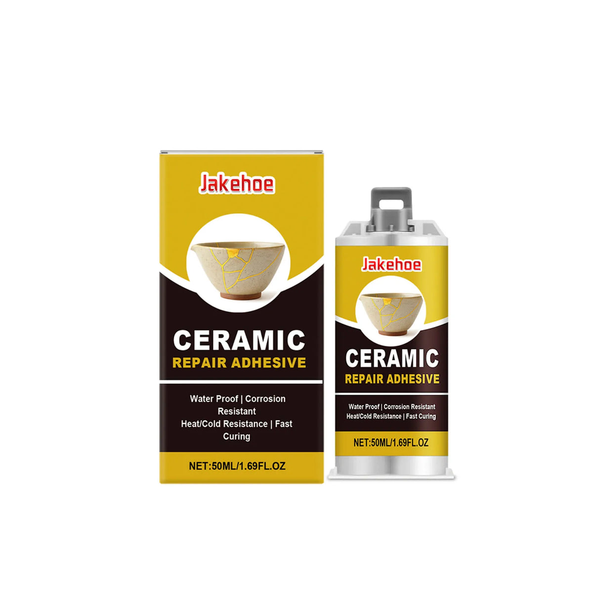 50ml Ceramic Repair Glue Kit – Waterproof, Fast Curing Ceramic Repair Adhesive Qst 50g