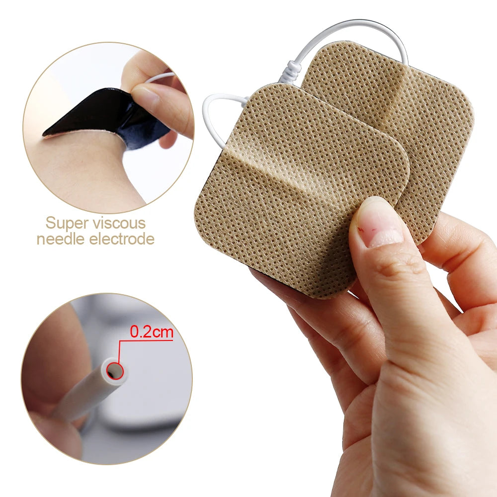 TENS EMS Electrode Pads Reusable Self-Adhesive Gel – 10–100 Pcs Electrode Pads Qst