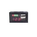 USB Car Voltmeter Panel 12V-24V | 5V 2.4A Lithium Battery Indicator Car Voltmeter Panel Qme blue 24v Lead acid