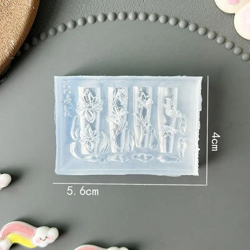 3D Fruit Flower Silicone Nail Mold – DIY Nail Art Template Nail Art Mold Qst A10