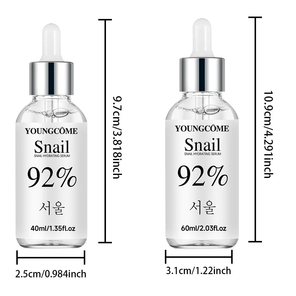 YOUNGCOME Snail Essence Serum – Hydrate, Brighten & Refine Facial Serum Qst 60ml