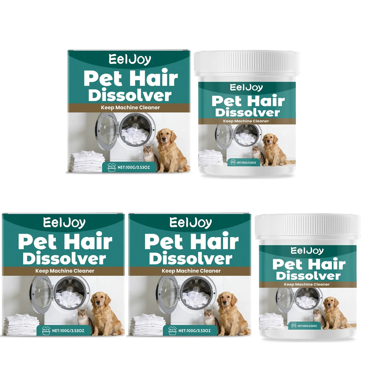 Pet Hair Dissolving Laundry Agent – Safe for Clothing & Fabrics Laundry Cleaning Agent Qme 3 x 100g Boxed