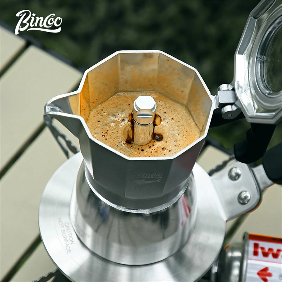Bincoo 2-Cup Moka Pot – Stovetop Espresso Maker Gray Stovetop Espresso Maker Qst