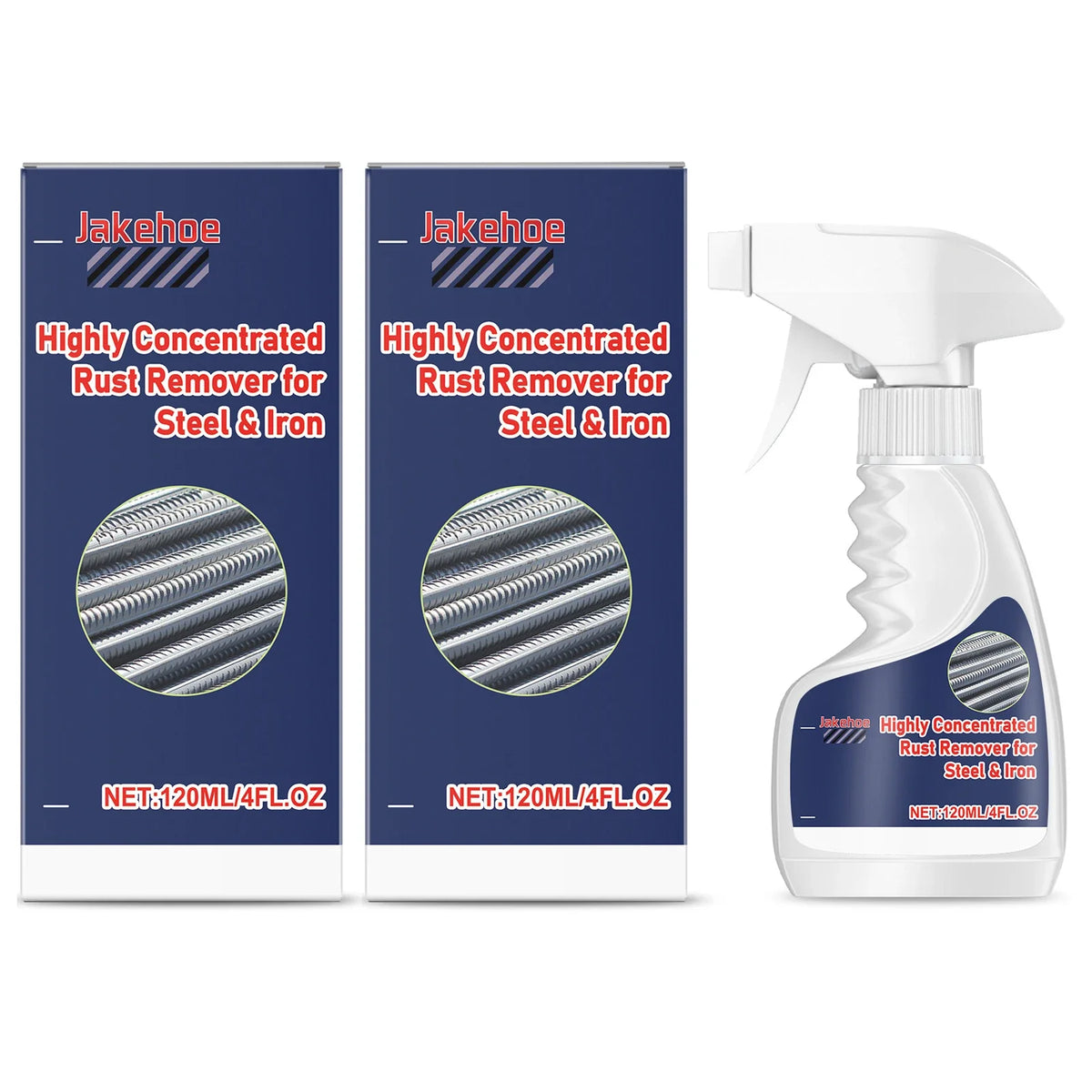 Steel & Iron Rust Remover Spray – Restore Metal Surfaces 120ml Rust Remover Spray Qme 2 x 120ml Boxed