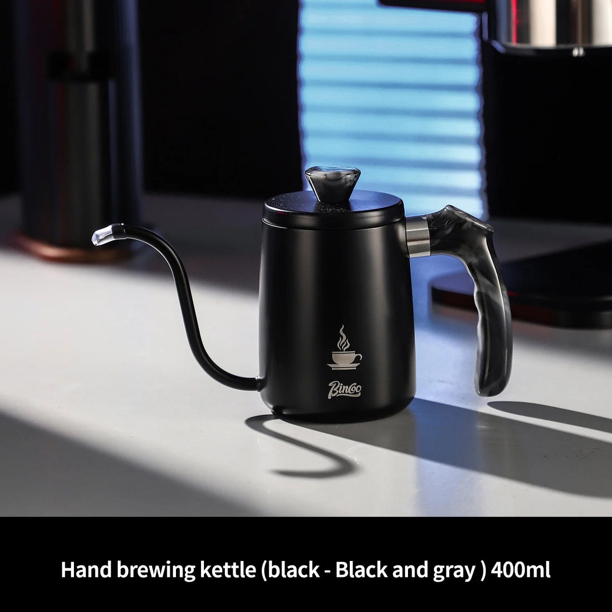 Bincoo Pour Over Coffee Kettle 304 Stainless Steel 400/600ml Pour Over Kettle Qst black 400ml