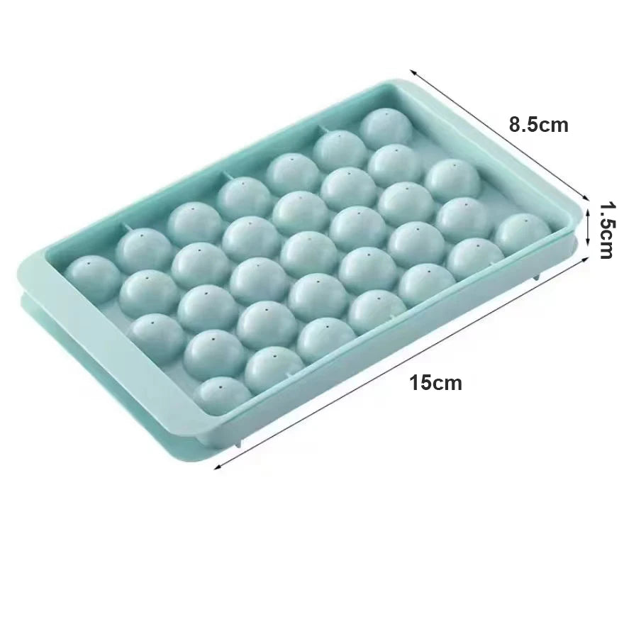 33-Ball Round Ice Cube Tray – BPA-Free Sphere Mold Ice Cube Tray Qst