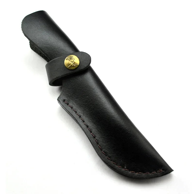 Cowhide Leather Knife Sheath – Universal Fixed Blade Holder Leather Knife Sheath Qst black