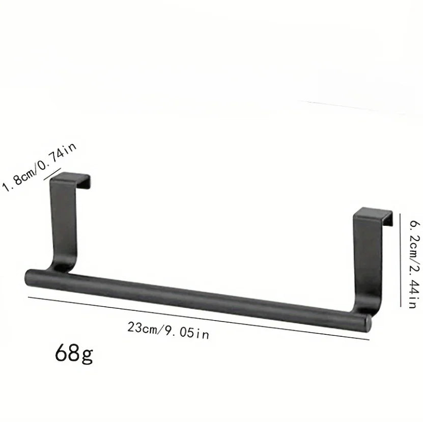 Door-Mounted Stainless Steel Towel Rack – No Drilling Door Towel Rack Qme
