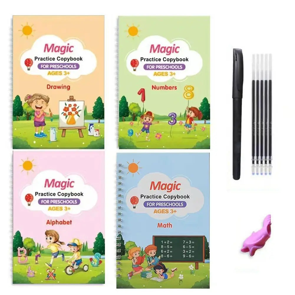 Sank Magic Practice Copybook – Reusable Kids Calligraphy Set Kids Writing Copybook Qme